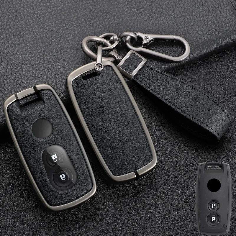 

Zinc Alloy+ Leather Car Key Case Cover For Suzuki Grand Vitara SX4 S-Cross XL-7 Kuyucha Sch4 Swift 2007-2010 Remote Protector