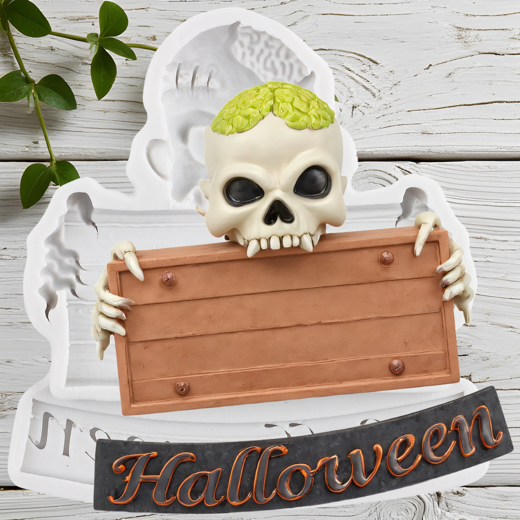 Halloween Skull Silicone Molds Skeleton Fondant Cake Decorating Tools Chocolate Cake Drop Glue Clay Epoxy Resin Silicone Molds