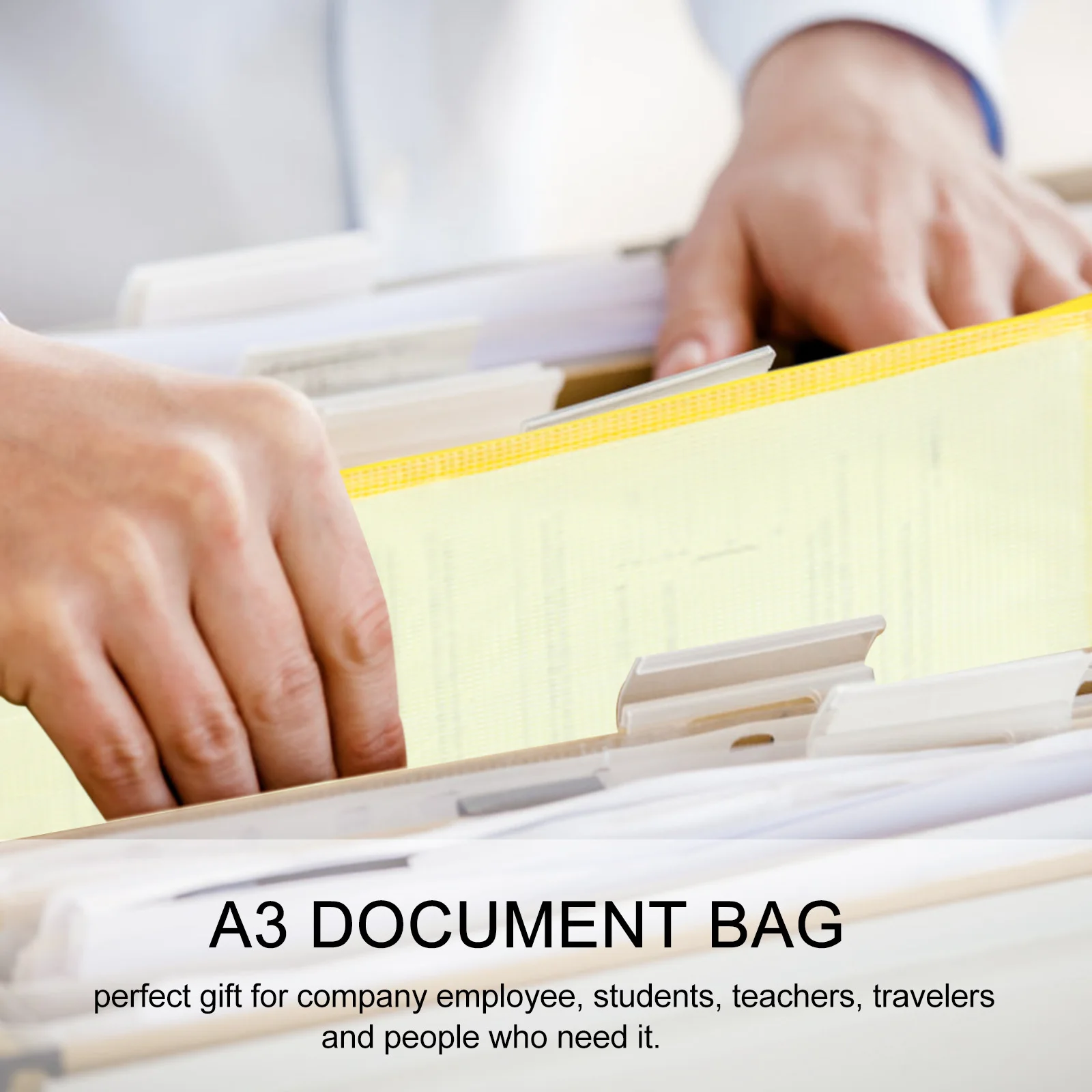 

10Pcs Mesh Zipper File Bags Semi-Transparent Large Capacity for School Office Document Storage Folder Organizer Document Pouch