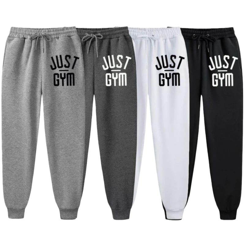 

Cool Breathable Men's Cotton Gym Long Trousers Adjustable Drawstring Elastic Waist Lightweight Sweat-Absorbing Pants