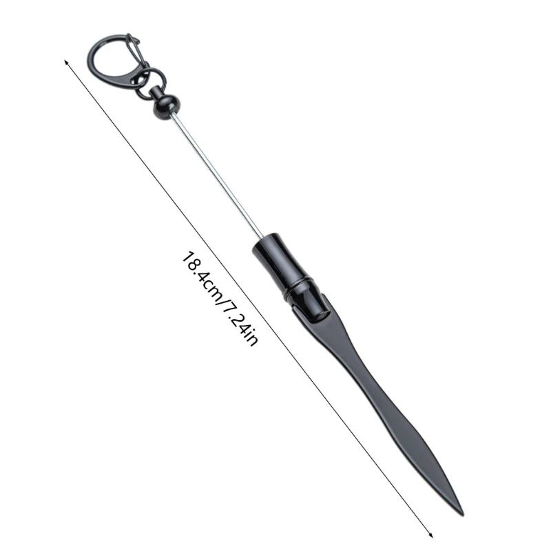 Beadable Letter Slitter Letter Opener Beadable Envelope Opener Slitter Kim loại Letter Opener với Móc khóa Clip cho Home