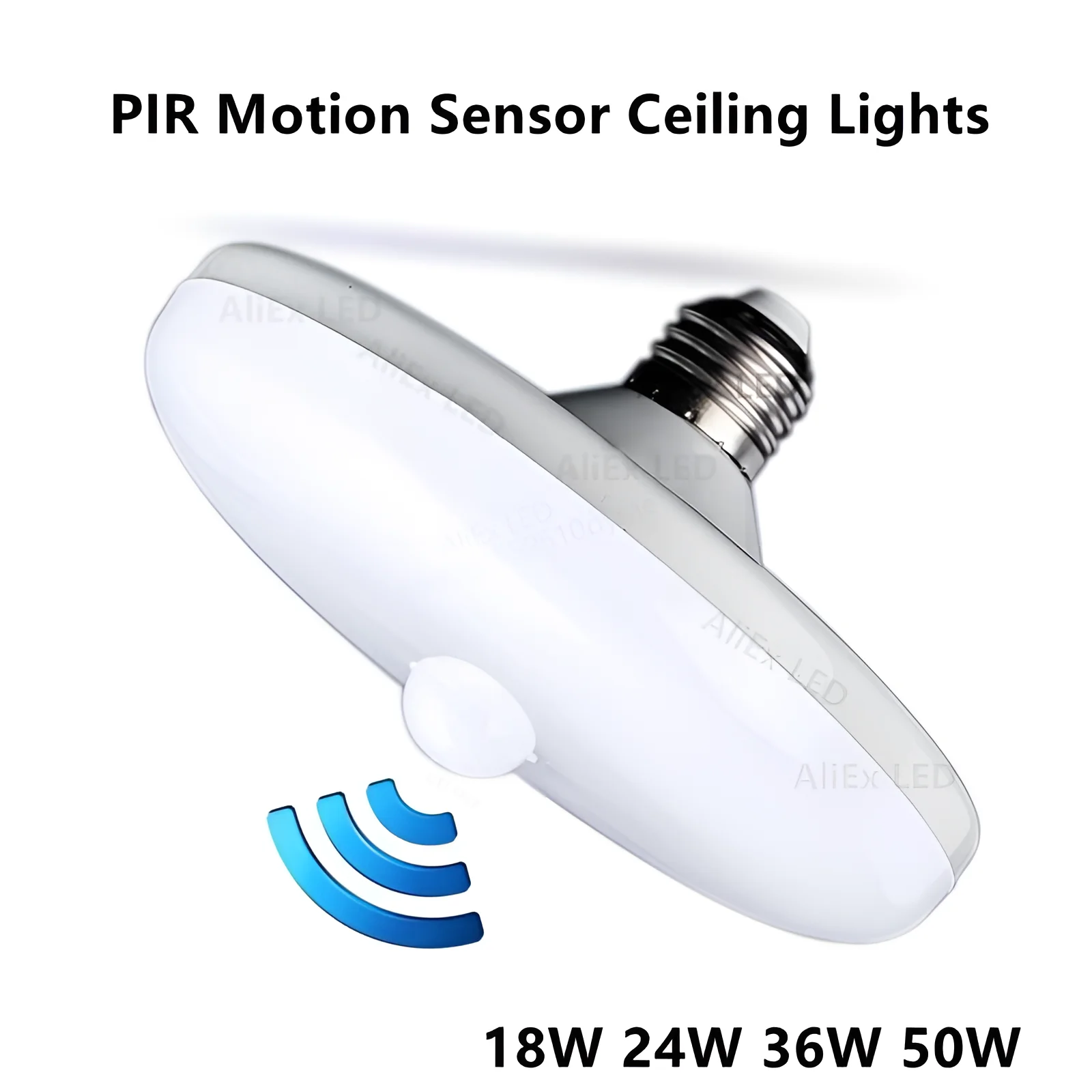 

18W 24W 36W 50W LED E27 UFO PIR Motion Sensor Ceiling Lights PIR Night Light Sensor Wall Lamps AC220V for Home Stairs Hallway