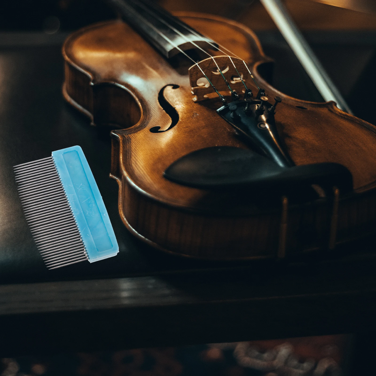 

2 Pcs Violin Comb Bow Hair Comb Metal Luthier Tools Horsehair Combing Tool Erhu Bow Accessories Efficient Grooming