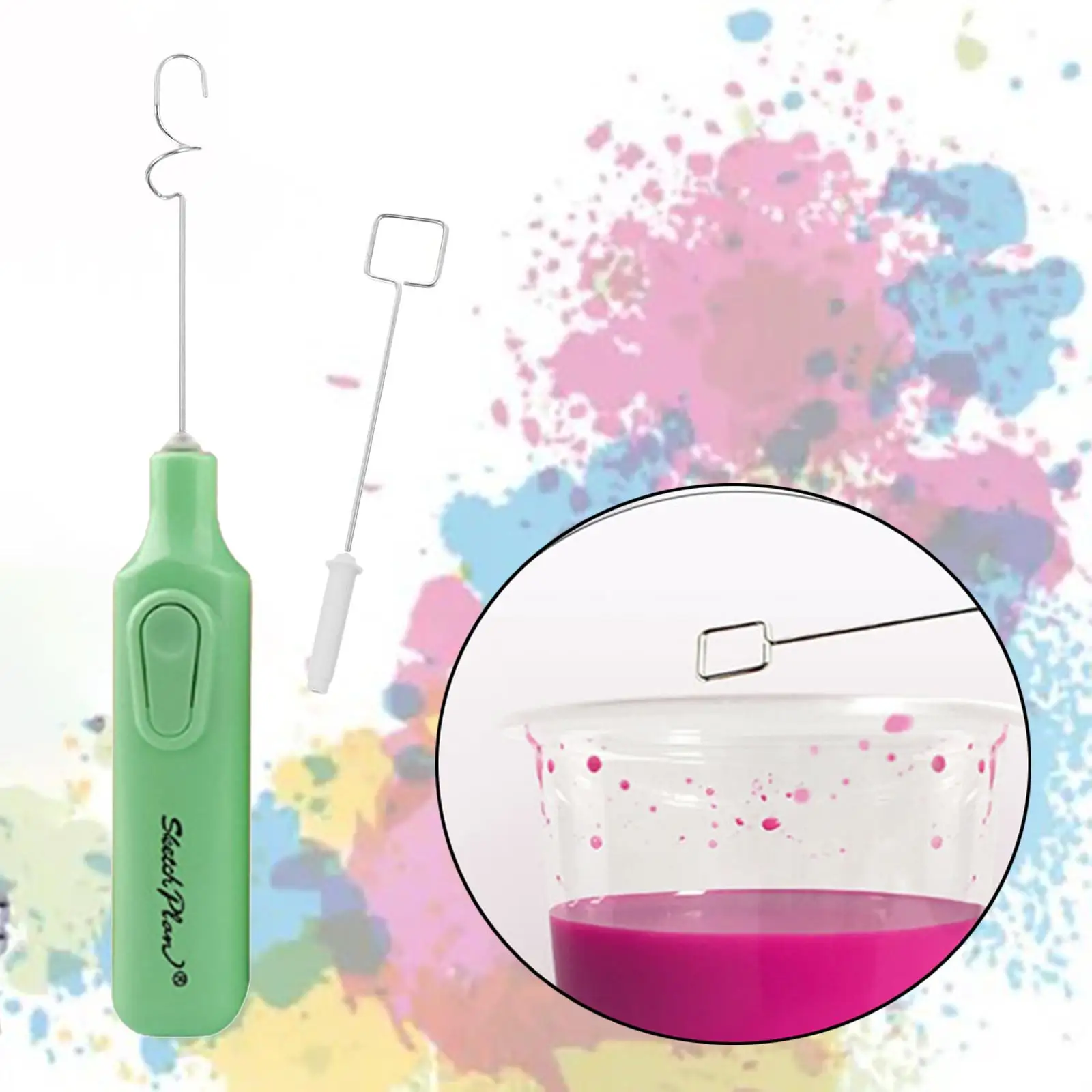 Paint Stirrer Blender Handheld Electric Painting Drawing Stirrer Paint Mixer