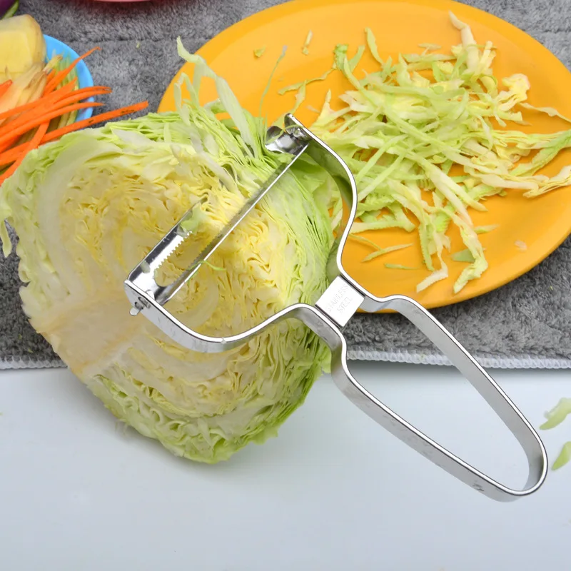 Schäler Gemüse Obst Edelstahl Messer Kohl Reiben Salat Kartoffel Slicer Küche Zubehör Kochen Werkzeuge Breiten Mund – Detail 1