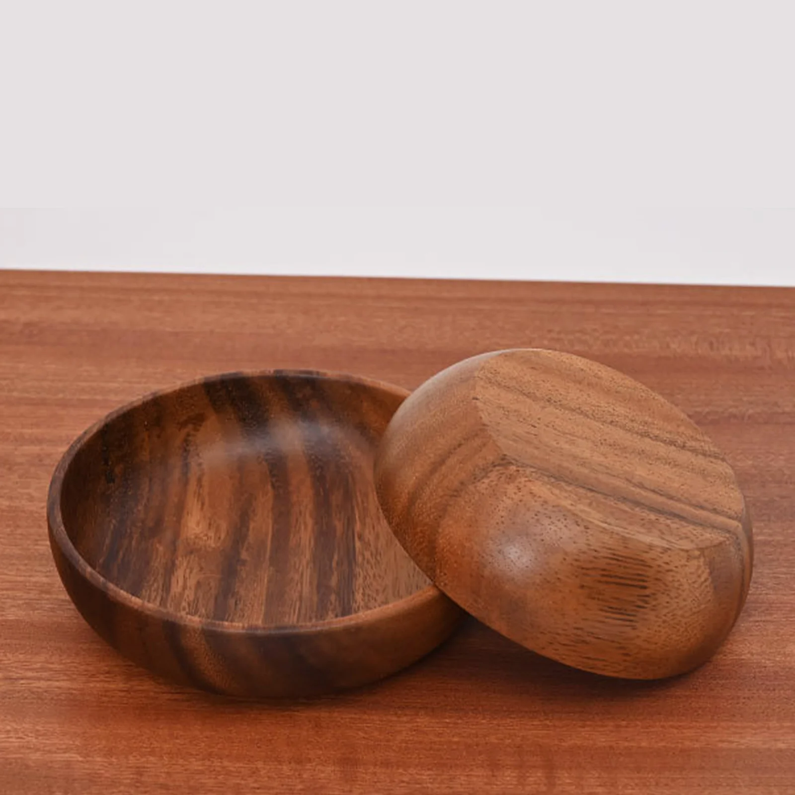 

2 Pcs Wood Sauce Plates Dessert Soy Dipping Dish Small Seasoning Food Container Stackable Kitchen Bar Utensils