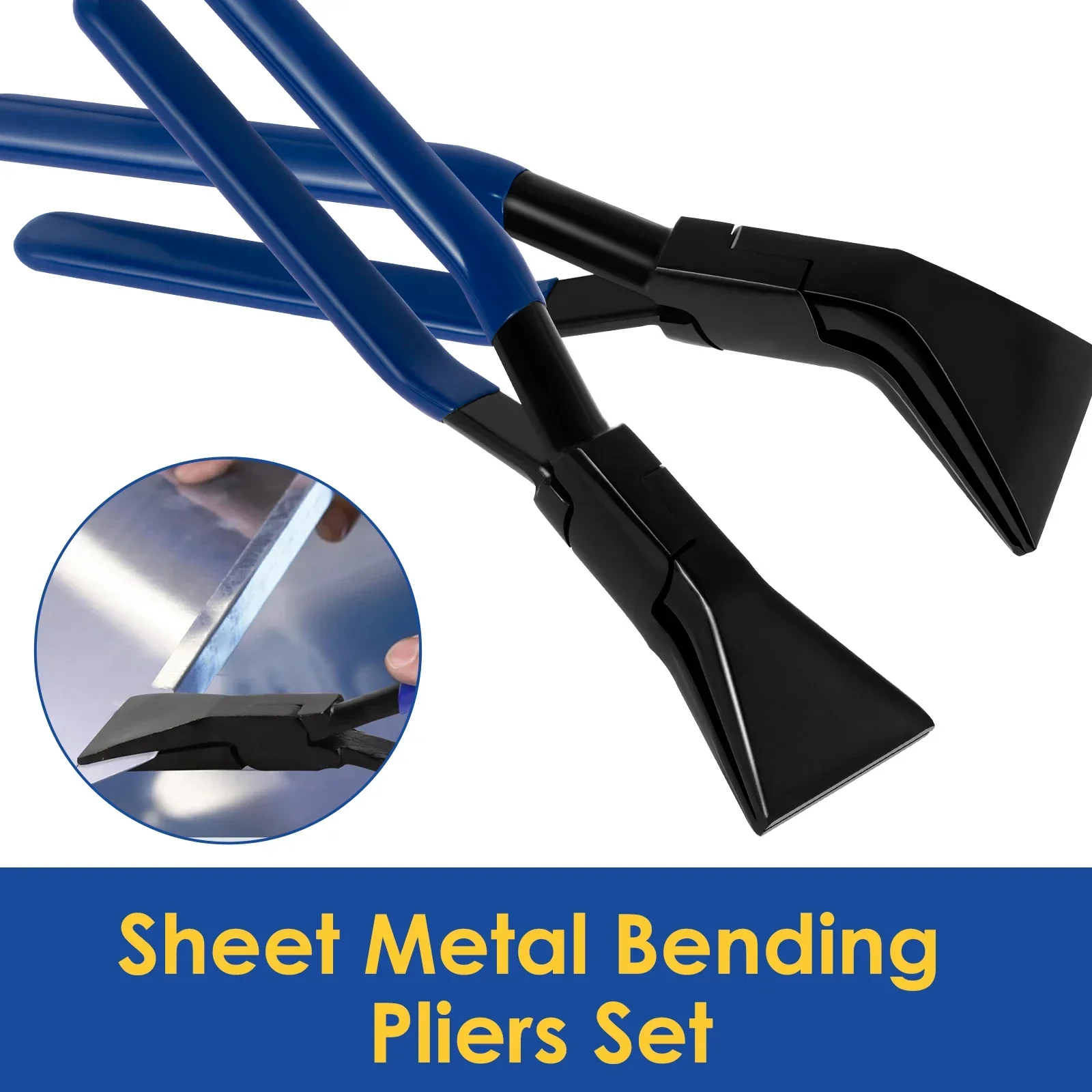 Hand Seamers Metal Steel Sheet Metal Bender Bending Flattering Pliers with Anti-Slip Handle Straight/45° Sheet Metal Tools