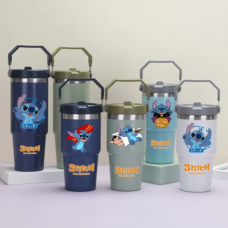 

Cartoon Disney Stitch 30oz Portable Car Cup 304 Stainless Steel Insulated Cup for Cooling Outdoor Portable Ice King Cup