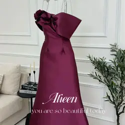 Off the Shoulders Purple Red Satin Elegant Woman Wedding Party Dress Luxury Evening Dresses 2024 Gala Prom Graduation Customized