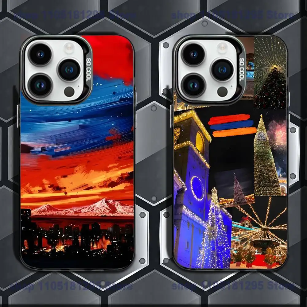 

Armenia Flag ART Phone Case For iPhone 17,16e,16,ProMax,15,14,Plus,13,12,Mini,11,Pro Matte Colored Silver Luxury Cover