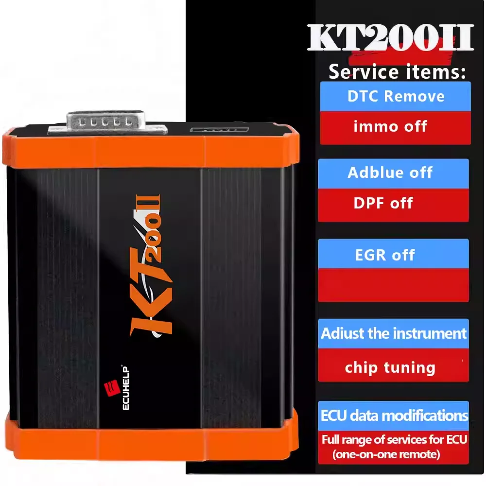KT200II ECU TCU Programmer for Car Truck Tractor Boat KTM II ECU Flash Tool with Offline Dongle