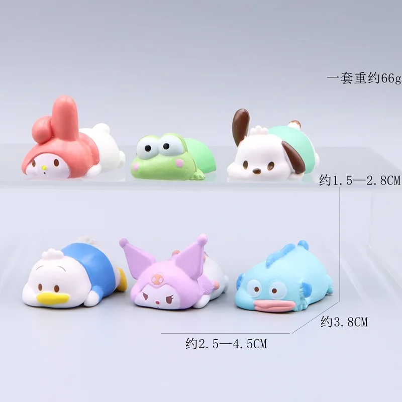 

Sanrio Kawaii Hello Kitty складывающаяся фигурка Hangyodon Kawaii миниатюрные подарки модели игрушки для детей настольное украшение