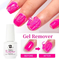 BOZLIN 15ML Magic Remover Gel Nail Polish 3-5 Mins Fast Remover Soak Off UV LED Cleaner Function Nail Degreaser Gel Varnish