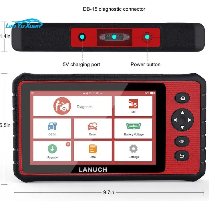 Launch crp909e automobile fault decoder diagnostic instrument