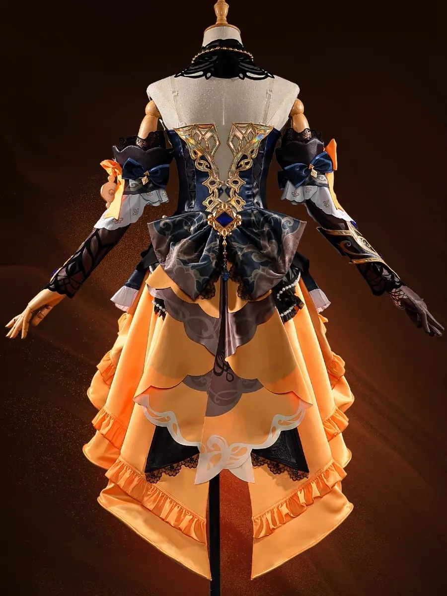 Original God costuMe Navia Navia Costume Fontaine Cosplay Girl Game Halloween Cartoon Costume Full Set