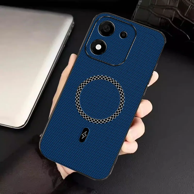 Biruiqu Honor 600 Smart New Ultra-thin Magnetic Leather Shock-absorbing Protective Phone Case