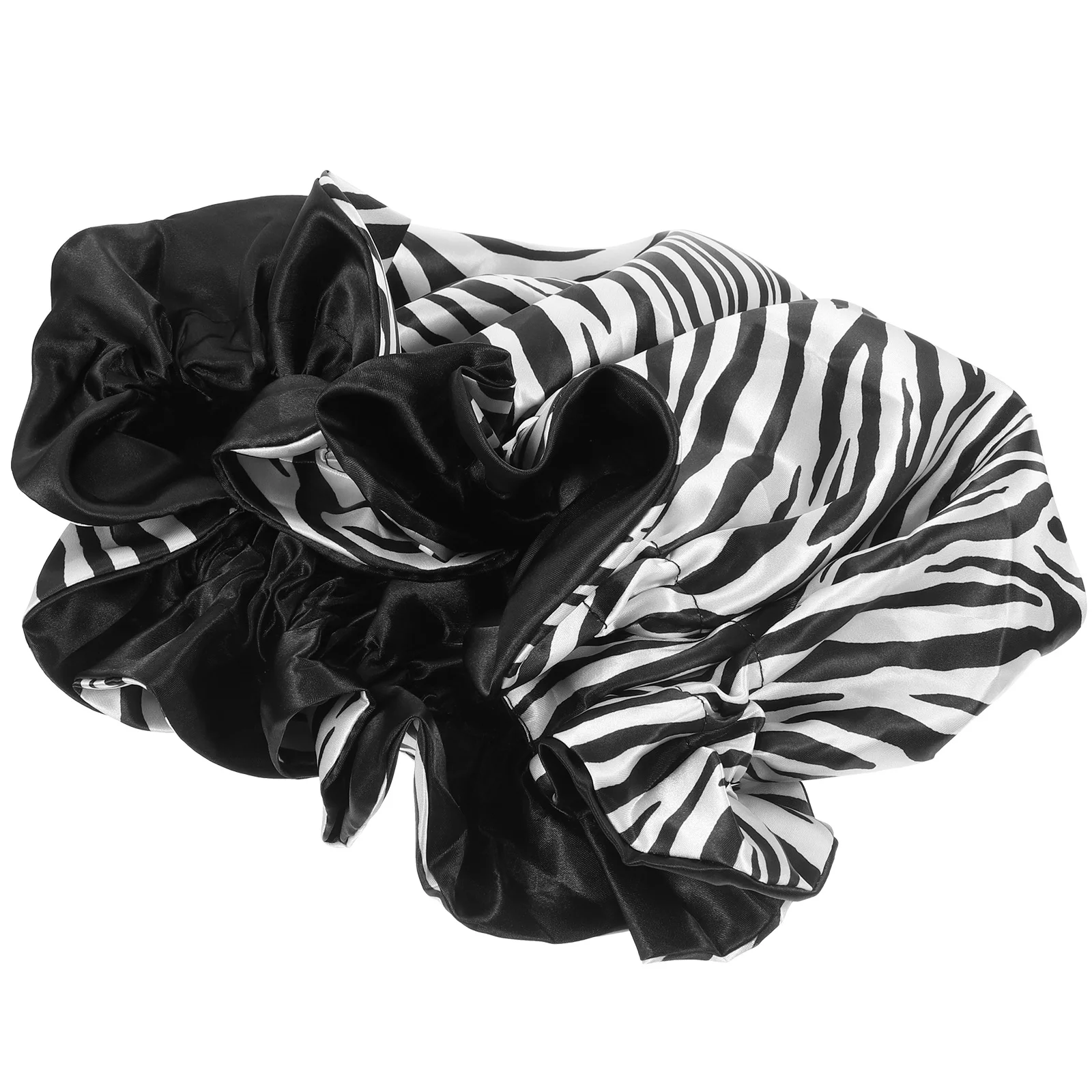 

1pcs Satin Shower Bonnet for Women Hair Cap with Adjustable Straps Reusable Bath Cover Long Hair Stylish Sleep Hat