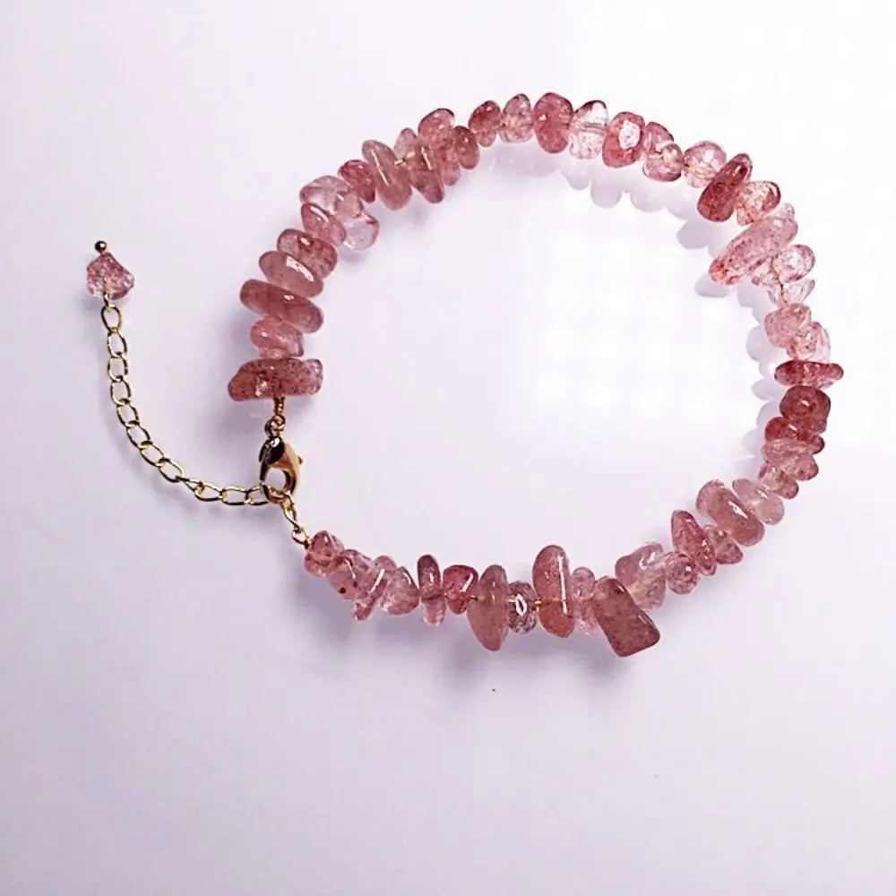 Natural Citrine Gravel Bracelet Luxury Jewelry Adjustable Chain Irregular Quartz Crystal Stone Bracelets Jewelry for Women