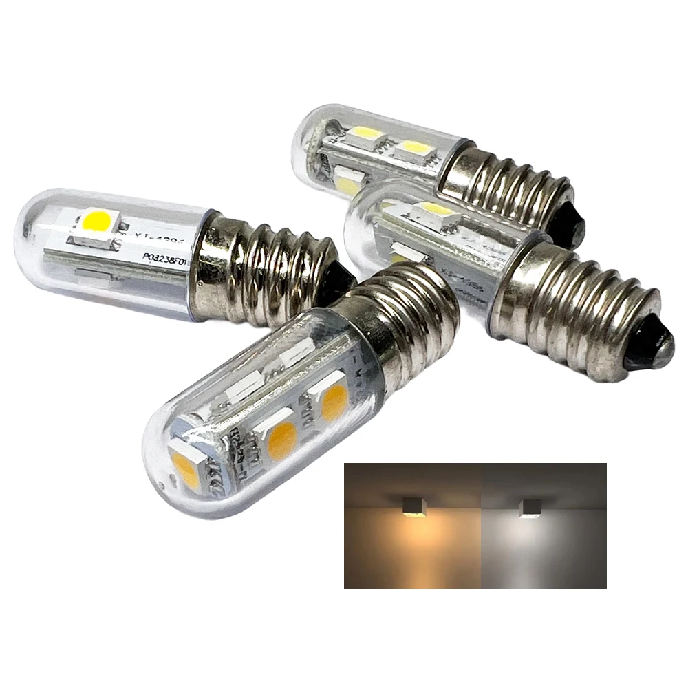 Imagem -02 - Lâmpada Led de Poupança de Energia Luz Indicadora Luz Decorativa Noturna Luz do Polegar do Refrigerador E12 220v ac E14 T15 1w 10 Pcs