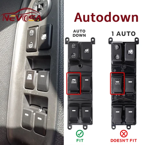 Imagen 2 del producto Autodown delantero izquierdo para Kia Forte Cerato K3 2014 2015 2016 2018 interruptor elevador de ventanilla eléctrica botón de cristal maestro de coche 93571-A7000