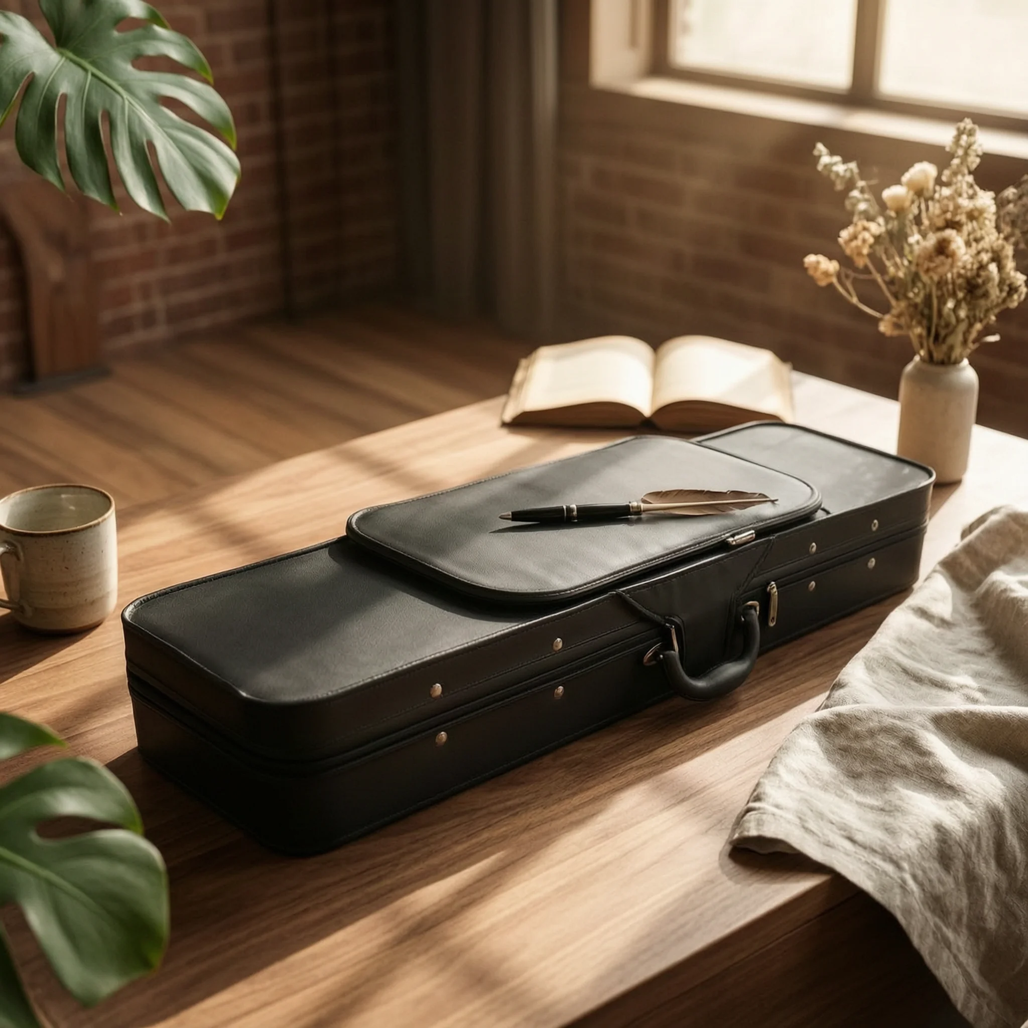 Hard-Shell Violin Case Shielding Hard Shell Violin Case Compact Travel for Violinists, Rehearsals, Lessons