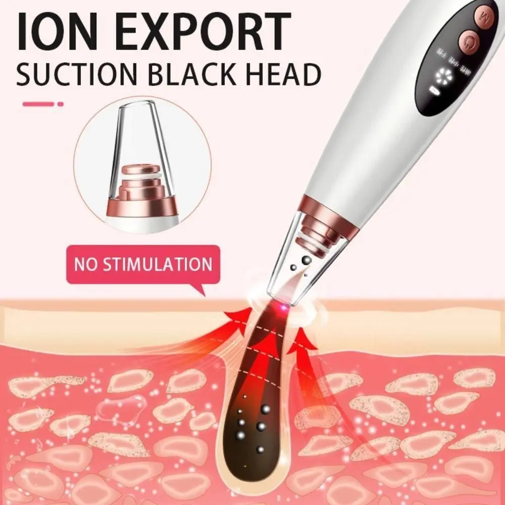 Electric Tool Blackhead Remover USB Rechargeable Water Cycle Pore Cleaner Vacuum Suction Black Point Removal Acne Cleaner
