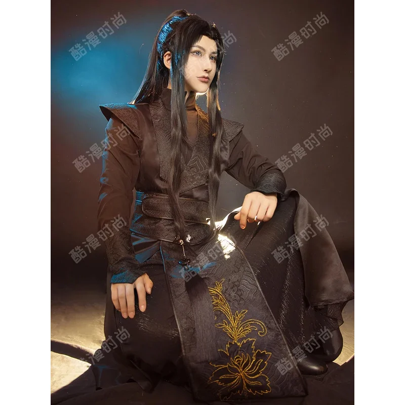 أزياء أنيمي إريها مو ران التأثيرية تيان غوان Ci Fu He Xuan Mo Ran أزياء تنكرية أحذية شعر مستعار Prps للنساء والرجال حفلة الهالوين