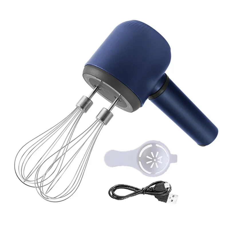 

무선 핸드 믹서 트윈 스 Ki 전기 거품기, USB 충전식 핸드헬드 전기 믹싱, 베이ره용