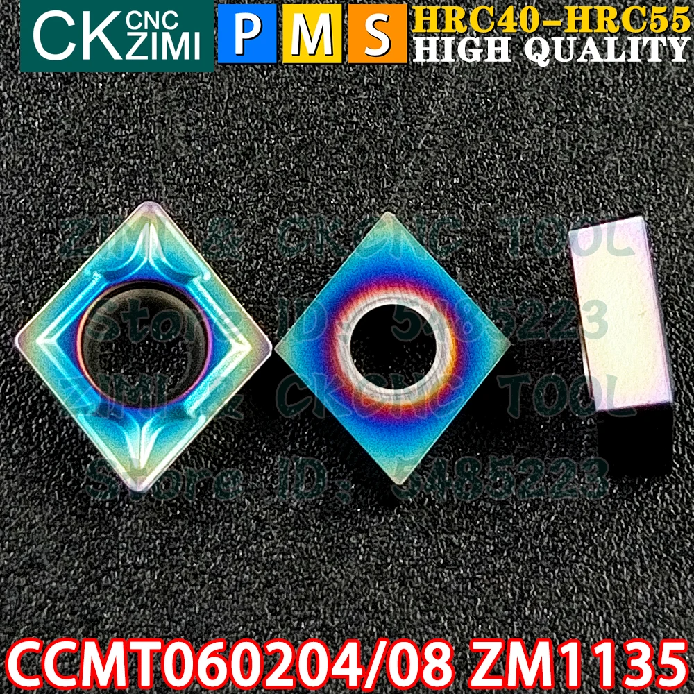 Imagem -05 - Pastilhas de Metal Duro Ferramentas de Pastilhas de Torneamento Internas Externas Ferramentas de Corte de Torno de Metal Cnc Ccmt21.51 Ccmt21.52 Ccmt 0602 Ferramentas de Carpintaria Ccmt060204 Zm1135 Ccmt060208 Zm1135