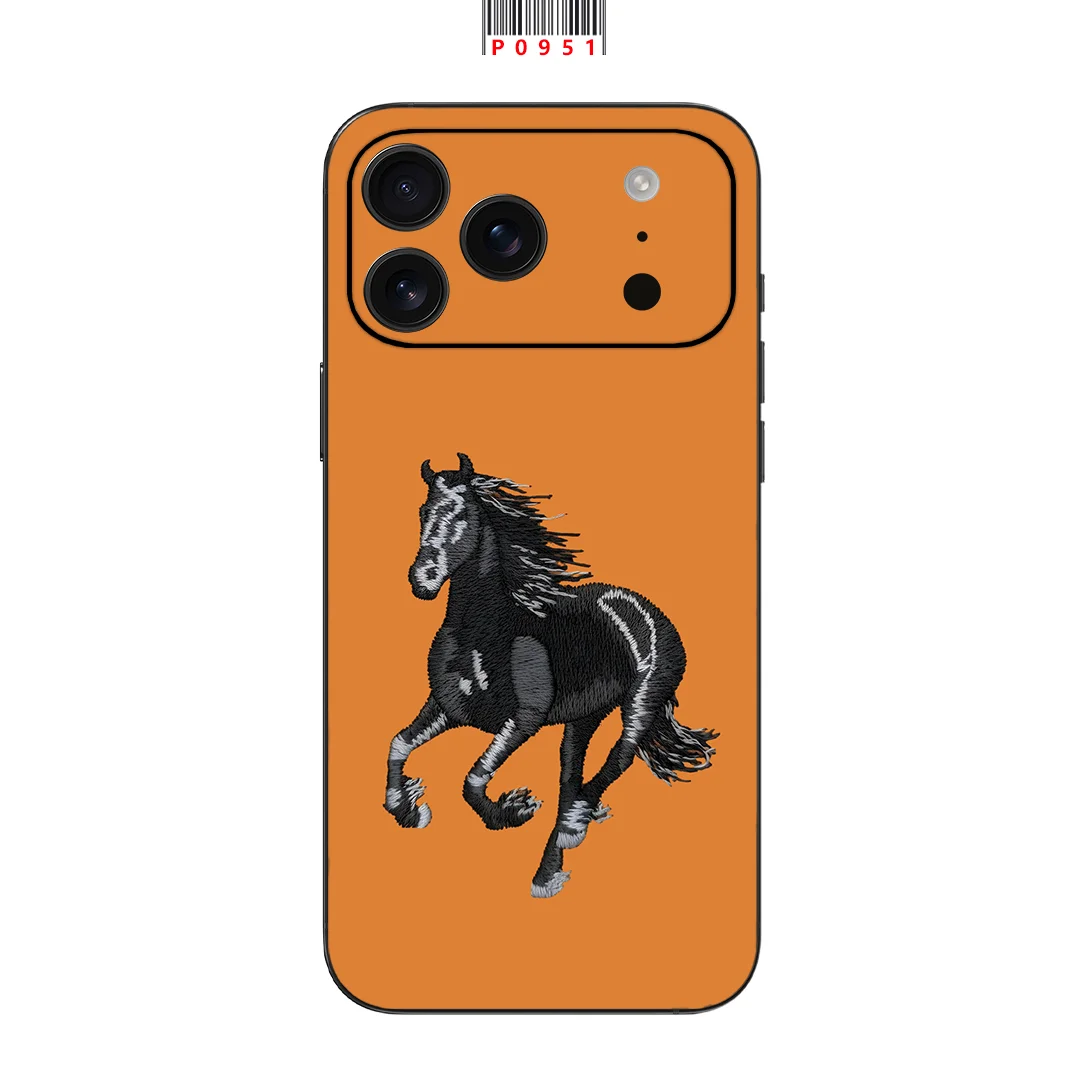 

For Apple iPhone 17 16 15 14 iPhone13 Pro Max Horse Back Cover Decal Skin 3D Rear Protective Sticker Film