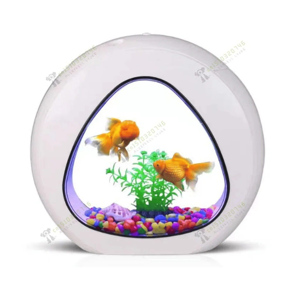 

Креативный настольный аквариум, небольшой аквариум с декоративной золотой рыбкой, экологический акриловый аквариум