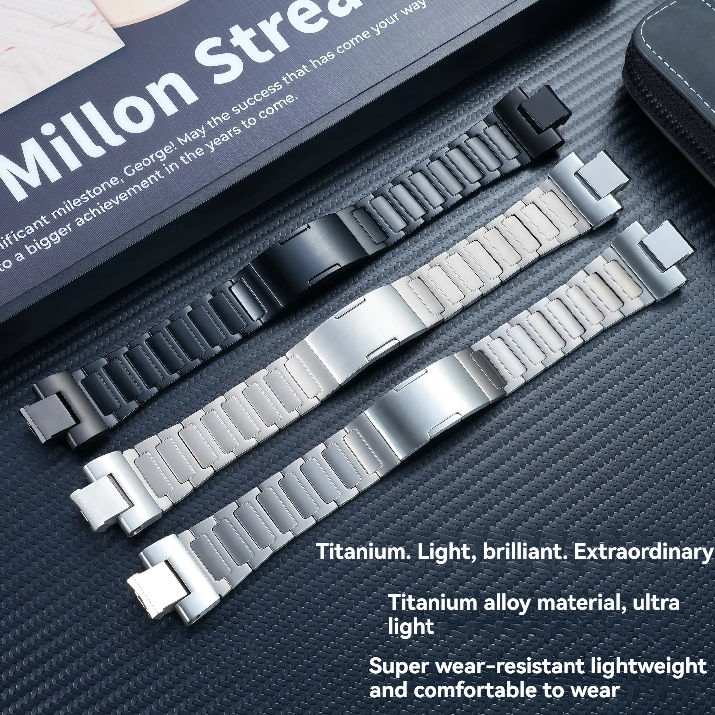Titanium Alloy Modified Strap for Casio G-SHOCK GST-B400 Series Steel Heart – Replacement Watchband, Men's Accessories