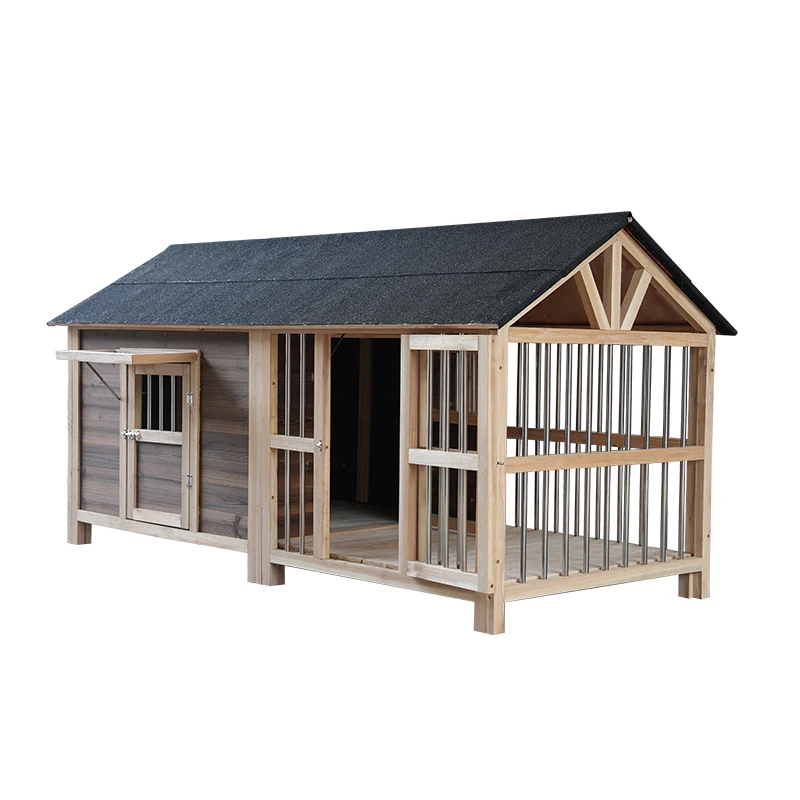 

Домик для собак на открытом воздухе, теплая и непромокаемая, четырехсезонная, универсальная клетка для собак, уличная вилла для будки, маленькая, средняя и большая собака, твердая древесина