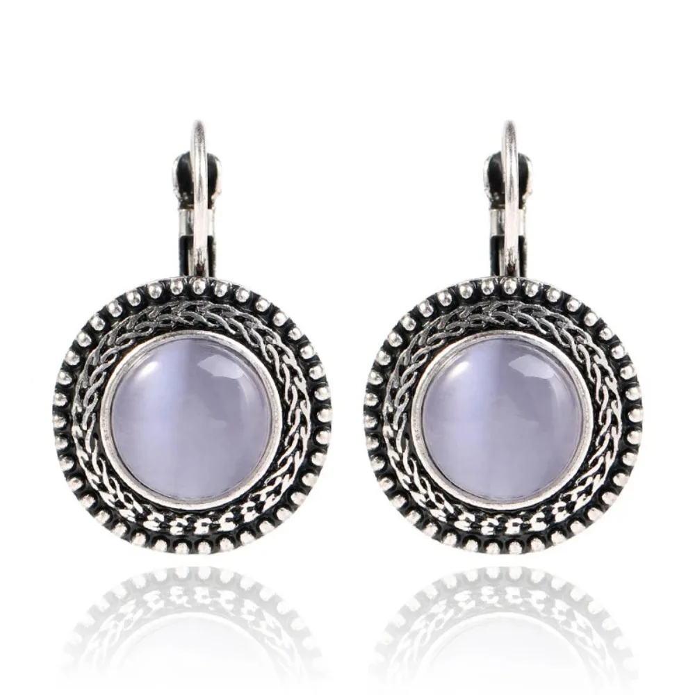 FSUNION 2025 New Bohemian Big Drop Earrings for Women Brinco Carved Vintage Tibetan Silver Color Fashion Jewelry Gifts