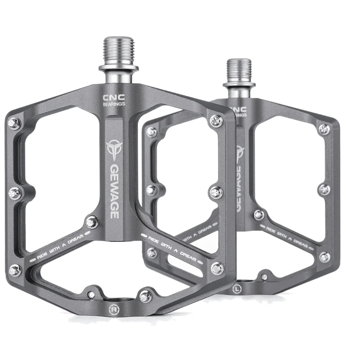 GEWAGE Titanium Aluminum Alloy 3 Bearings Bicycle Pedals Anti-Slip BMX MTB Road Bike Pedal Cycling Sealed Bearing Bike