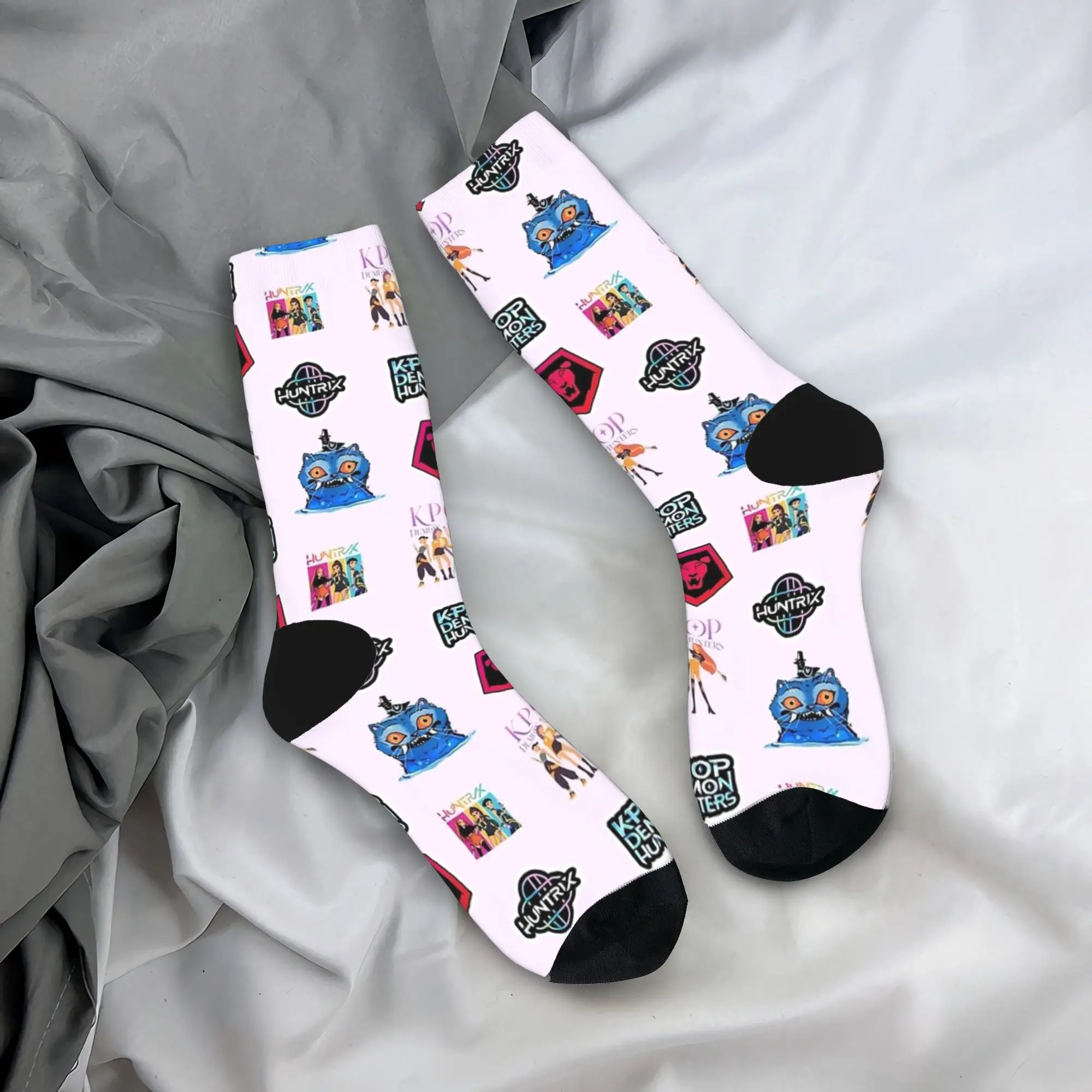 

Huntrix Giral And Derpy Tiger Kpop Demon Hunters чулки современные носки мужские удобные носки зимние нескользящие носки для бега