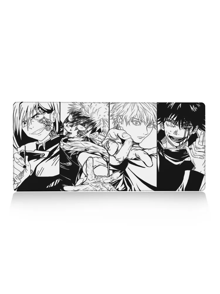 Podkładka pod mysz HD 60x30CM Czarna Anime Jujutsu Kaisen XXL Gojo Satoru Podkładki Komputerowe Gamingowe Akcesoria PC Mata na Biurko — zdjęcie produktu 7