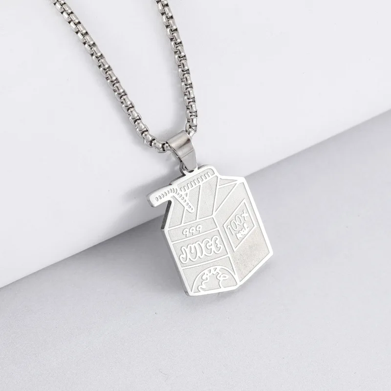 New JUICE and Wrld Necklace Popular Rapper Singer Series Pendant Necklace Fans Souvenir Jewelry Gift Stainless Steel Pendant