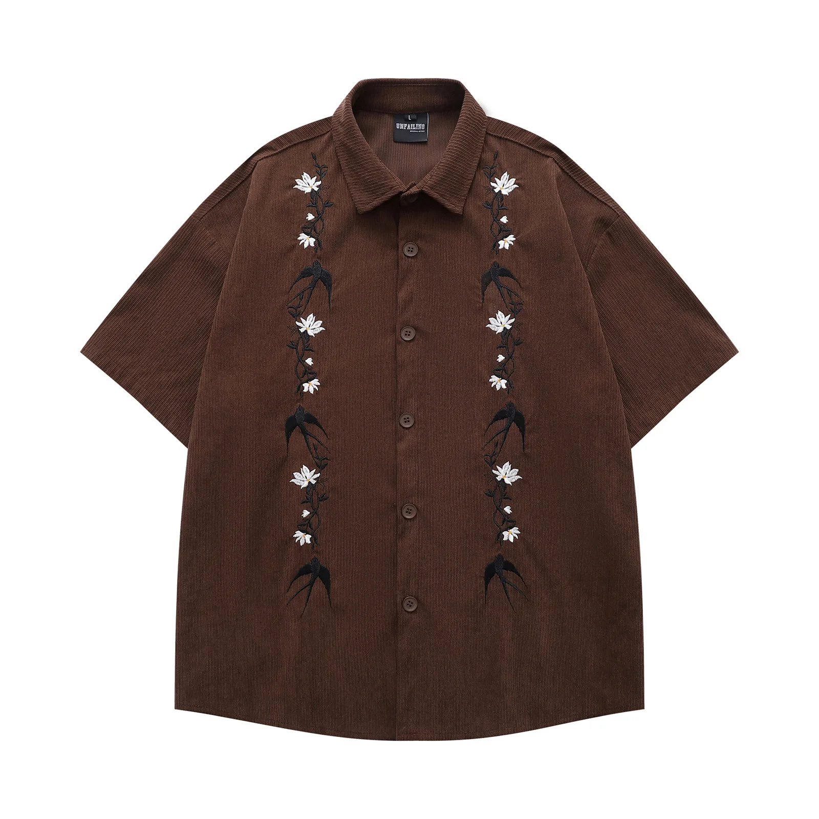 

Casual and Versatile Men's Retro Japanese Trendy Brand Short-sleeved Shirt 2026 Fashionable Casual Loose Cardigan