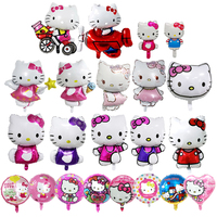 10/20/30pcs Hello kitty kitten Sanrio cherub airplane bicycle cartoon printing ball colorful party decoration balloon set gift