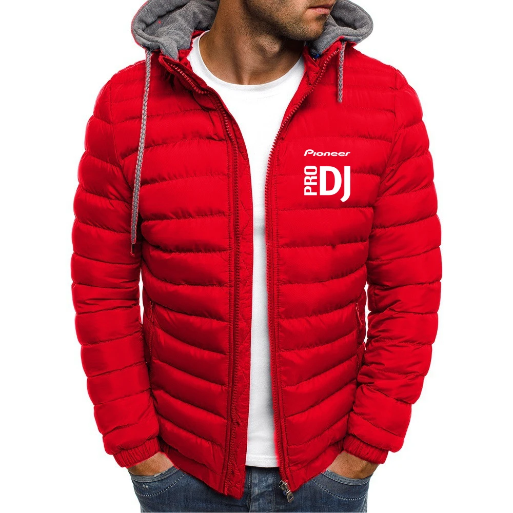 Pioneer Pro DJ-Chaqueta de invierno con cremallera para hombre, chaqueta cálida con Logo personalizable, con estampado Neutral minimalista, novedad