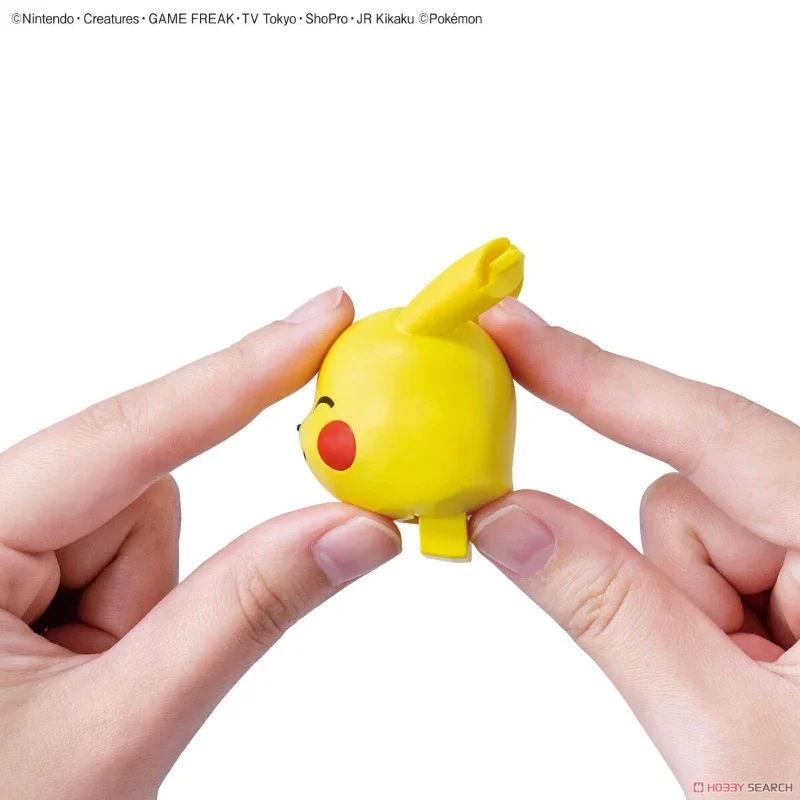 Bandai Original Genuine Pokemon Plamo Pocket Monsters Pokepla Quick 16 Pikachu 8.2cm Assembly Model Action Figures Toy Xmas Gift