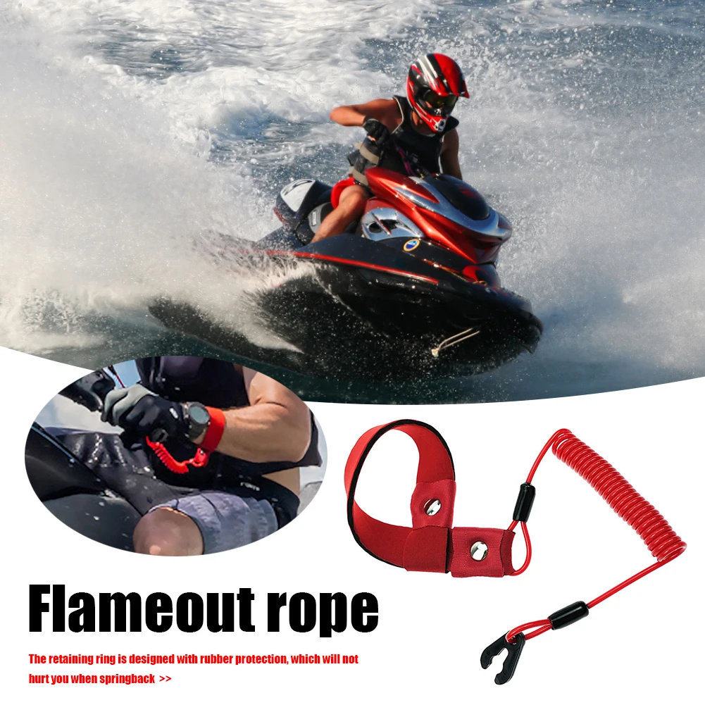 Boot Buitenboordmotor Motor Stop Schakelaar Lanyard EW2-68348-00-00 Motor Motor Kill Stop Schakelaar Veiligheid Lanyard voor Yamaha FX140