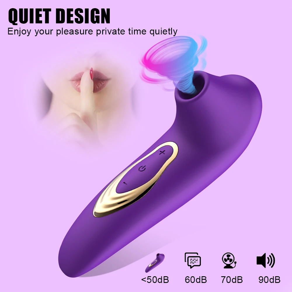 Powerful Suction Cup Clitoral Vibrator Female Clitoral Nipple Oral Vacuum Stimulator Massager Sex Toy Adult Products Women image 3