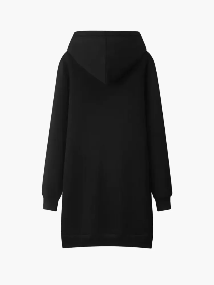 เสื้อโค้ทมีฮู้ดแบบซิปสำหรับผู้หญิง สไตล์เทรนด์ฤดูใบไม้ร่วงและฤดูหนาว ดีไซน์โดดเด่น สีพื้น แขนยาว ปลายแขนซิปเปิด