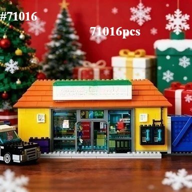 

Анимированный конструктор-супермаркет 71016, совместимый с деталями Lego, идеально подходит для рождественских подарков, 2179 деталей.