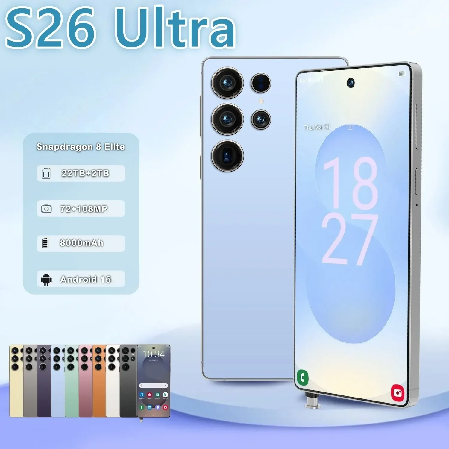 2025 Original Pad S26 ultra Tablet PC 7.3 inch HD 4K Android 13 22GB+2TB 8000mAh Battery 4G 5G Dual Sim Card WiFi GPS Google Tab
