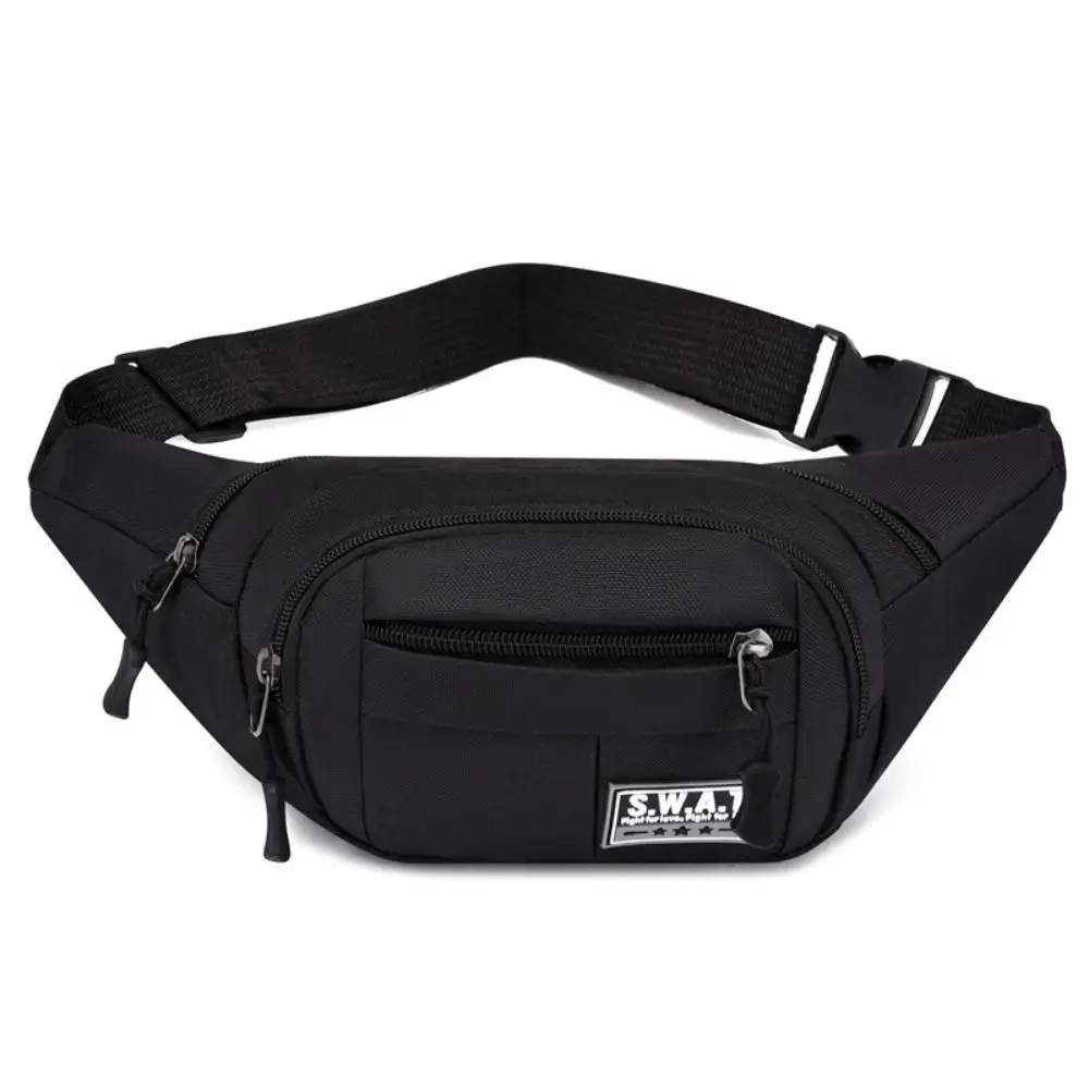

Durable Sling Bag Large Capacity Nylon Phone Pouch Waterproof Multi-layer Fanny Pack