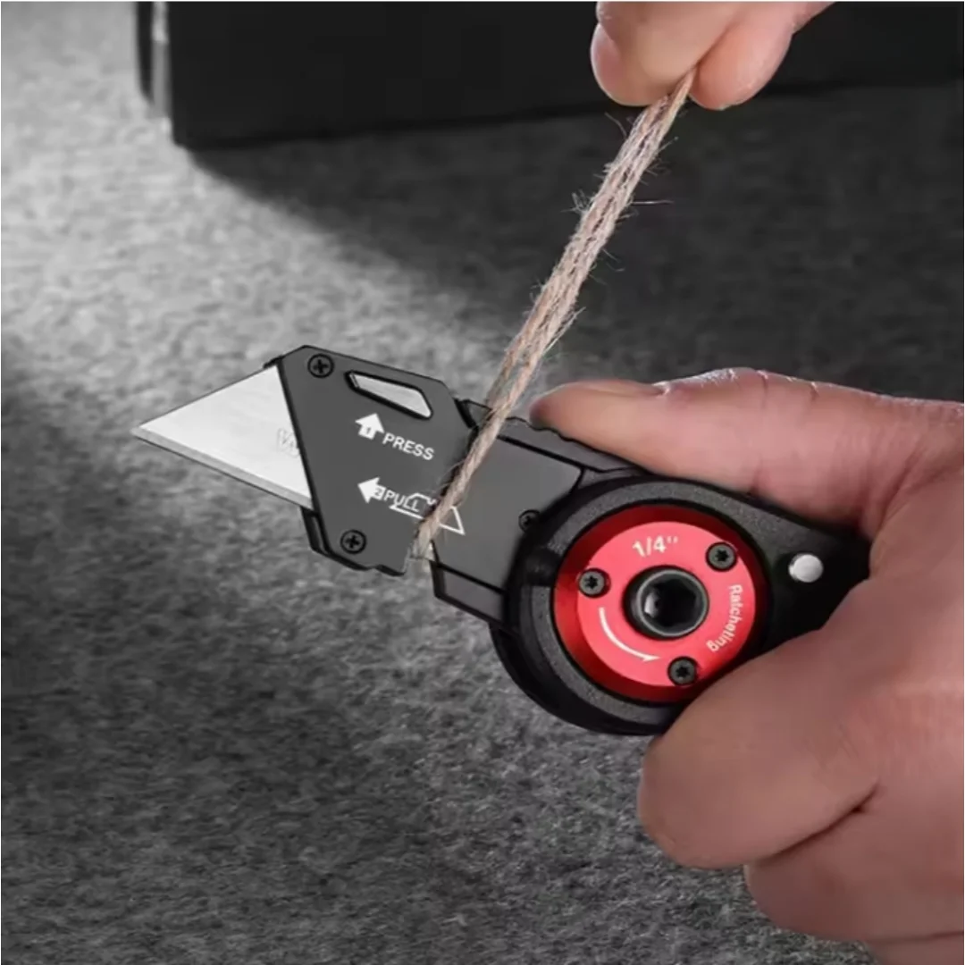 WORKPRO Folding Utility Knife with Ratcheting Screwdriver 10 Bits 10 Blades EDC Heavy Duty Work Knife with Multifunctional - view 2
