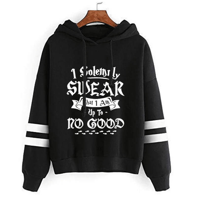 

Women'S Fashion Hoodies I Solemnly Swear That I Am Up To No Good Letter Printing Sweatshirt Unisex Long Sleeve Casual Tops